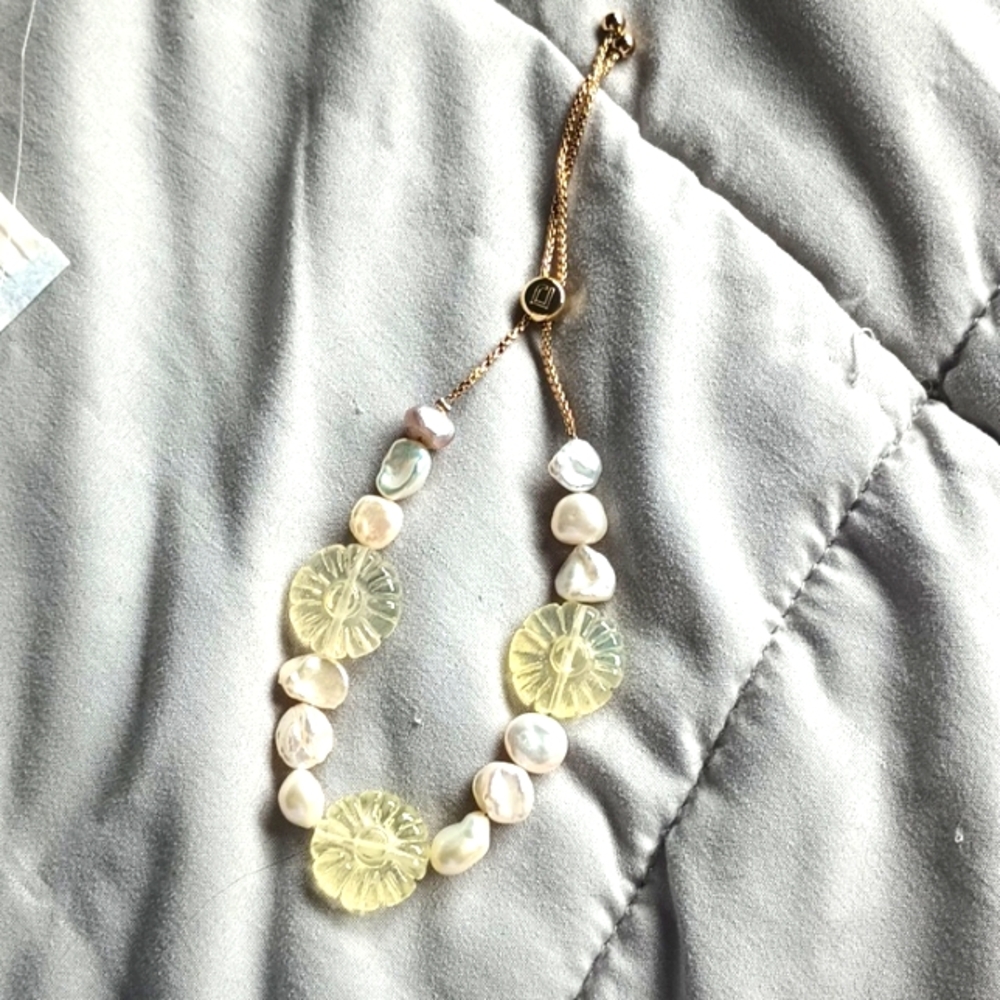 NWOT Dannijo Adjustable Bracelet Pearl